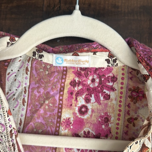 Vintage Y2K Boho Wrap Around Dress by Rubber Ducky Size M - Picture 2 of 6